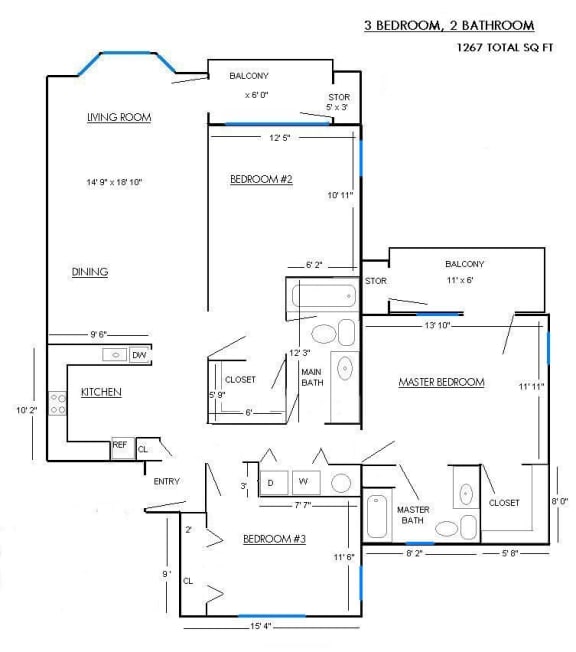 Floor Plans of Belmar Commons in Hillsboro, OR